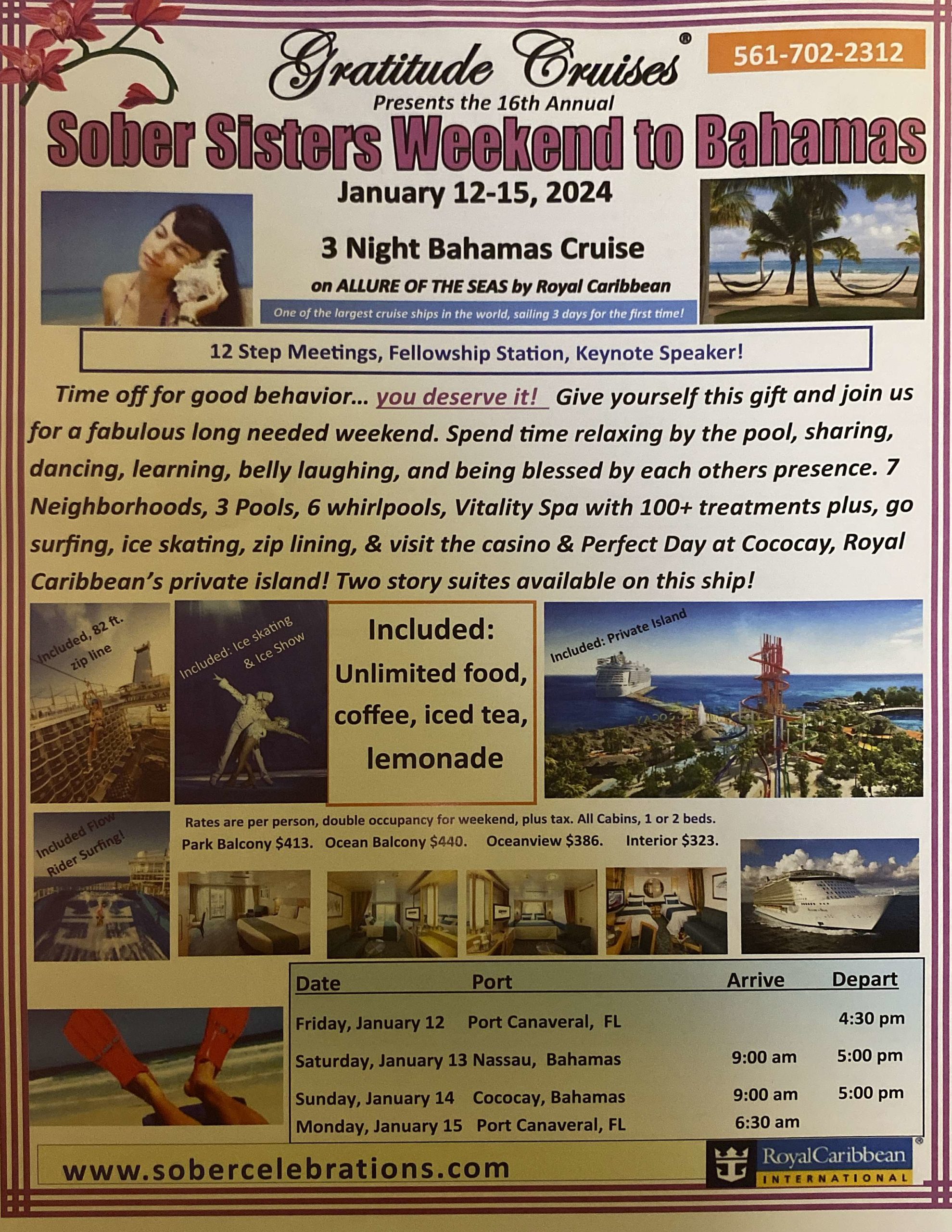 Featured image for “Sober Sisters Weekend to Bahamas”
