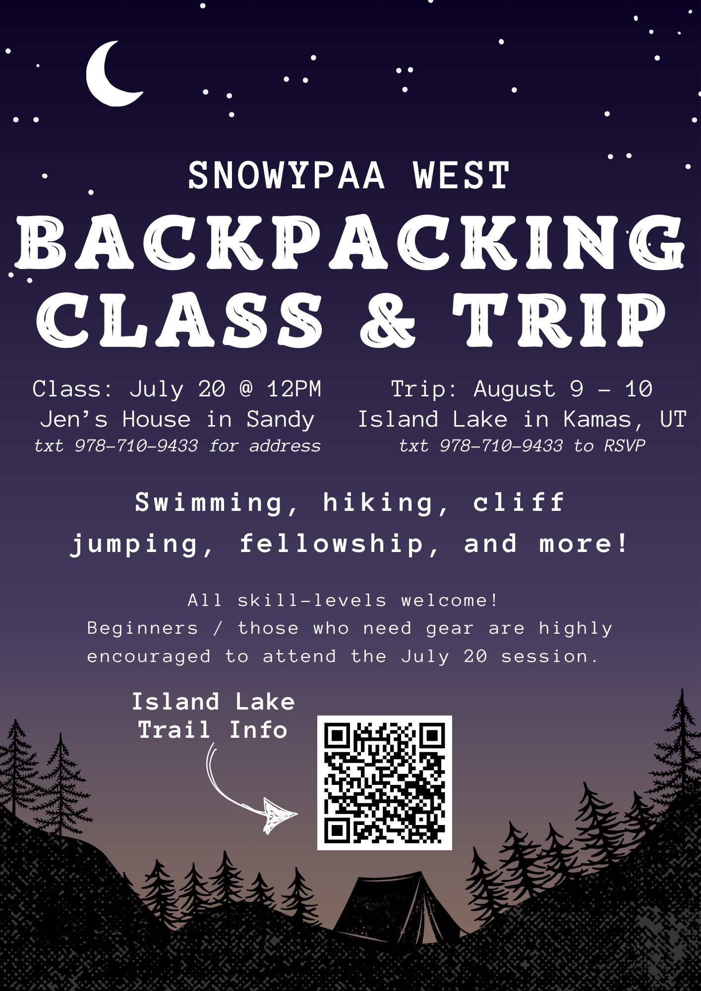 Featured image for “SNOWYPAA West Backpacking Class & Trip”