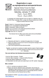 2026.01.17 Online Forum for Deaf AA Members