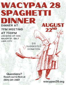 2026.08.22 WACYPAA Spaghetti Dinner