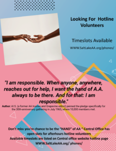 Hotline Volunteers Needed